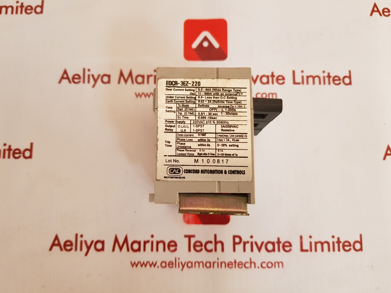 concord eocr-3ez-220 electronic over current relay
