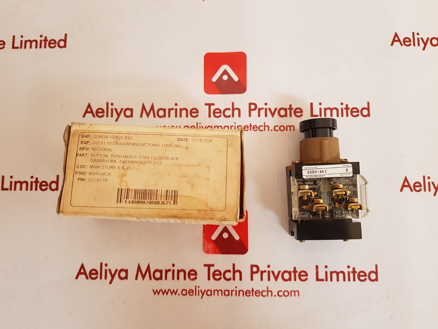 Allen-bradley 800h-ak2 ser b push button 