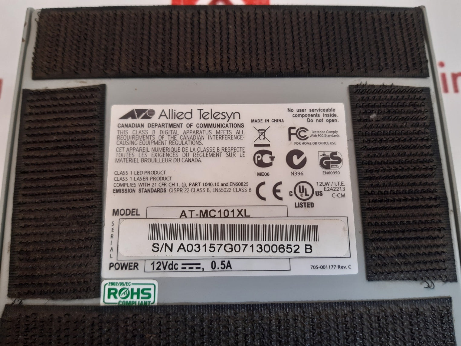 Allied telesyn at-mc101xl fast ethernet media converter