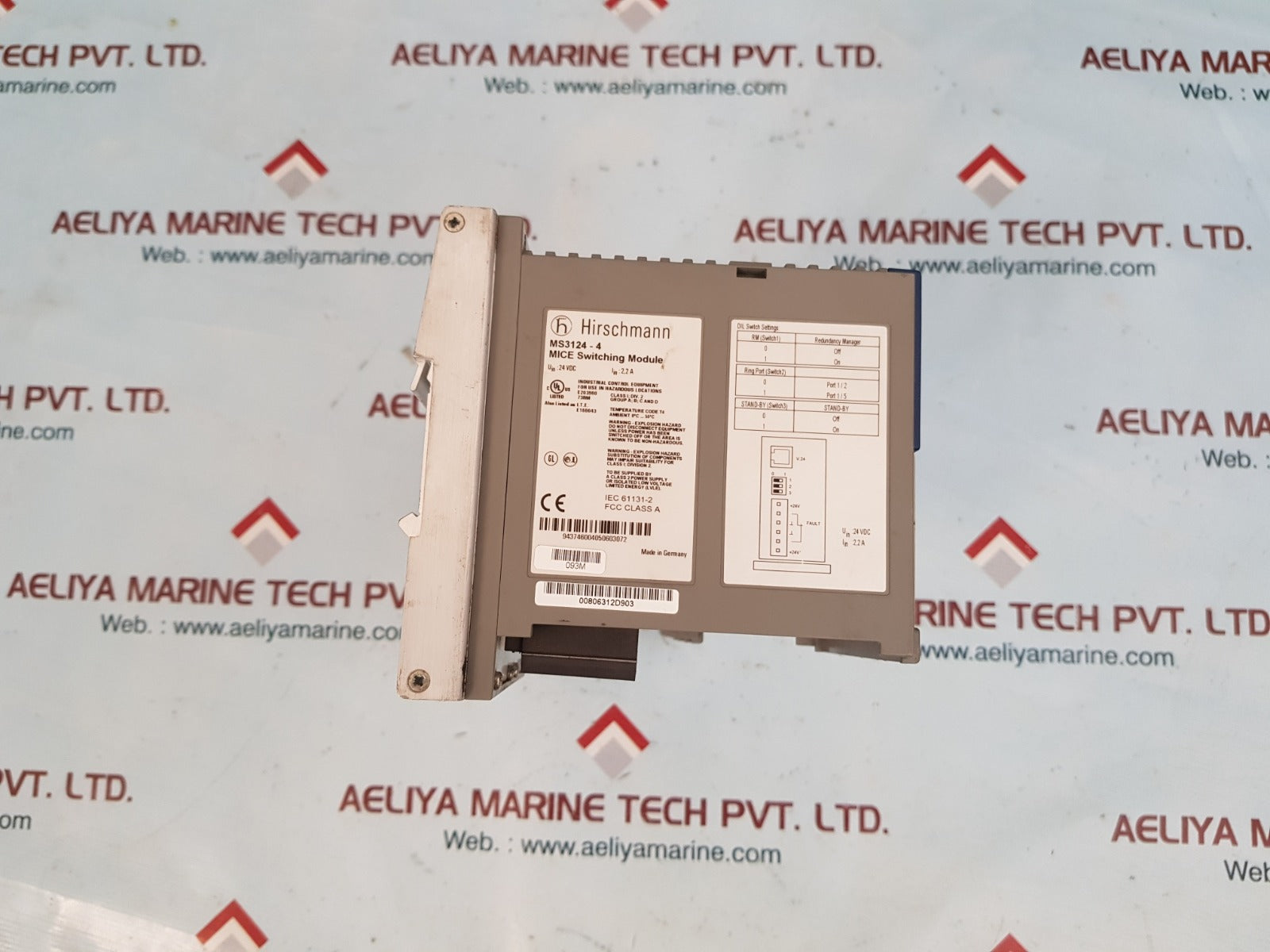 Hirschmann ms3124-4 mice switching module with mm2-4tx1 mice media module