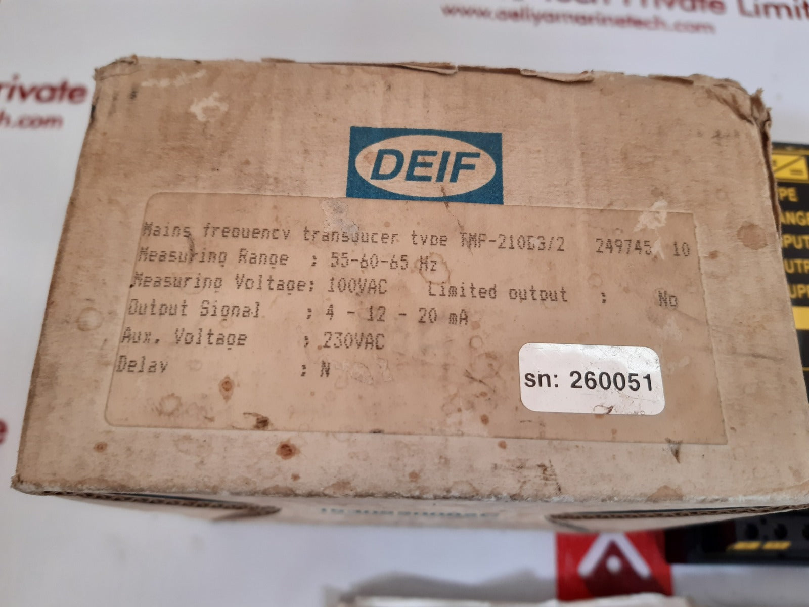 Deif tmf-210dg/2 247942.10 frequency transducer 55-60-65 hz