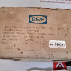 Deif tmf-210dg/2 247942.10 frequency transducer 55-60-65 hz
