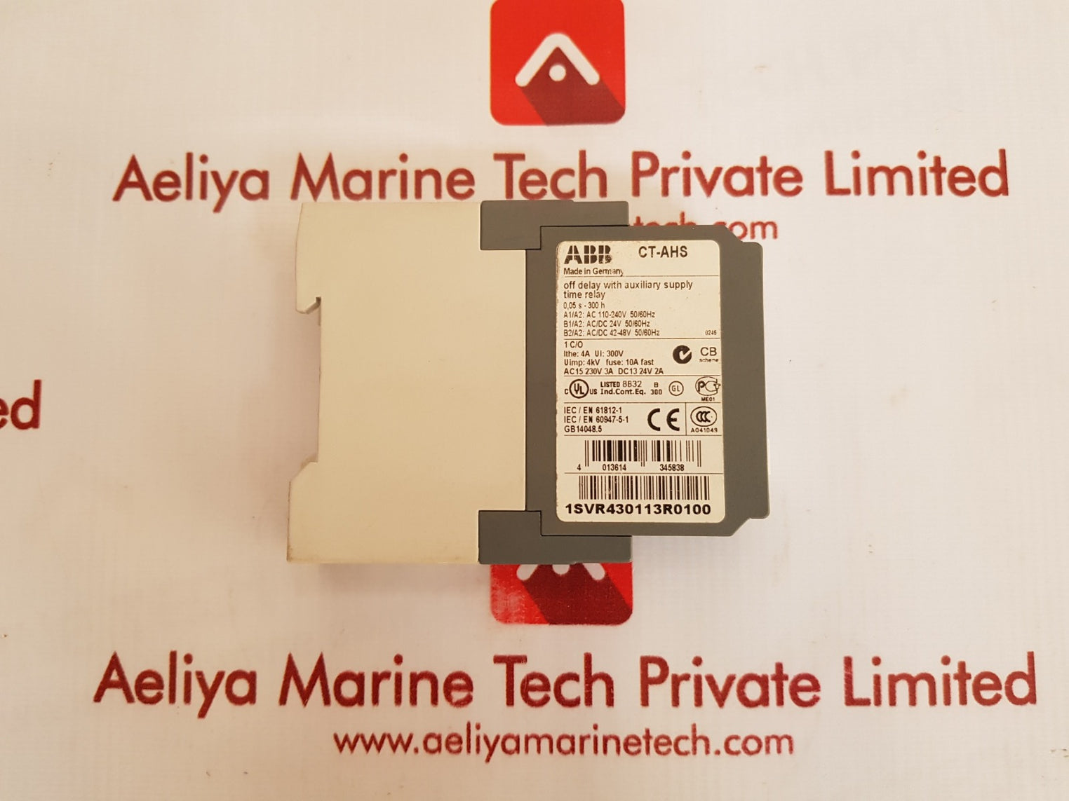 Abb ct-ahs off delay with auxiliary supply time relay 1svr430113r0100