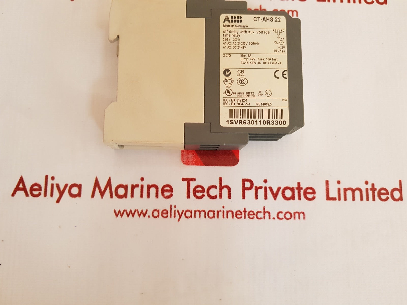 Abb ct-ahs.22 off delay with aux. voltage time relay 1svr630110r3300