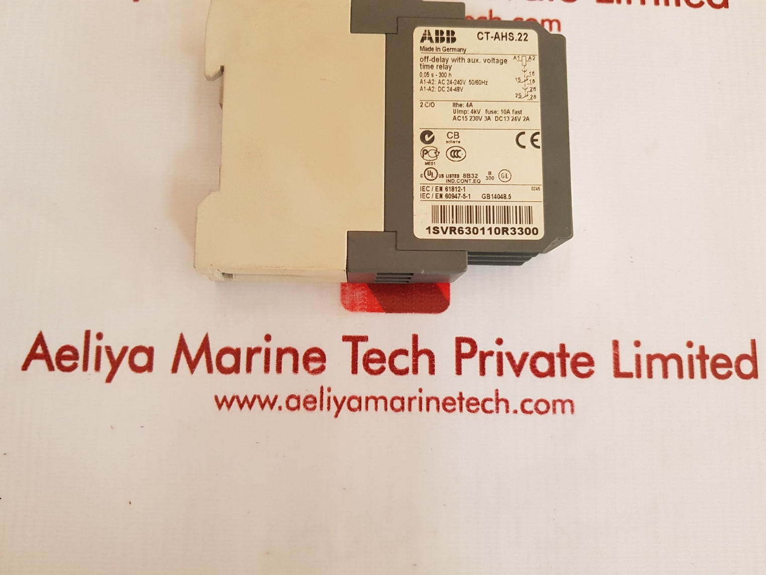 Abb ct-ahs.22 off delay with aux. voltage time relay 1svr630110r3300