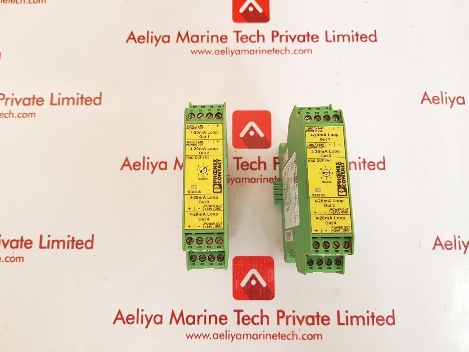 Phoenix contact rad-out-4a-i channel analog output extention module 