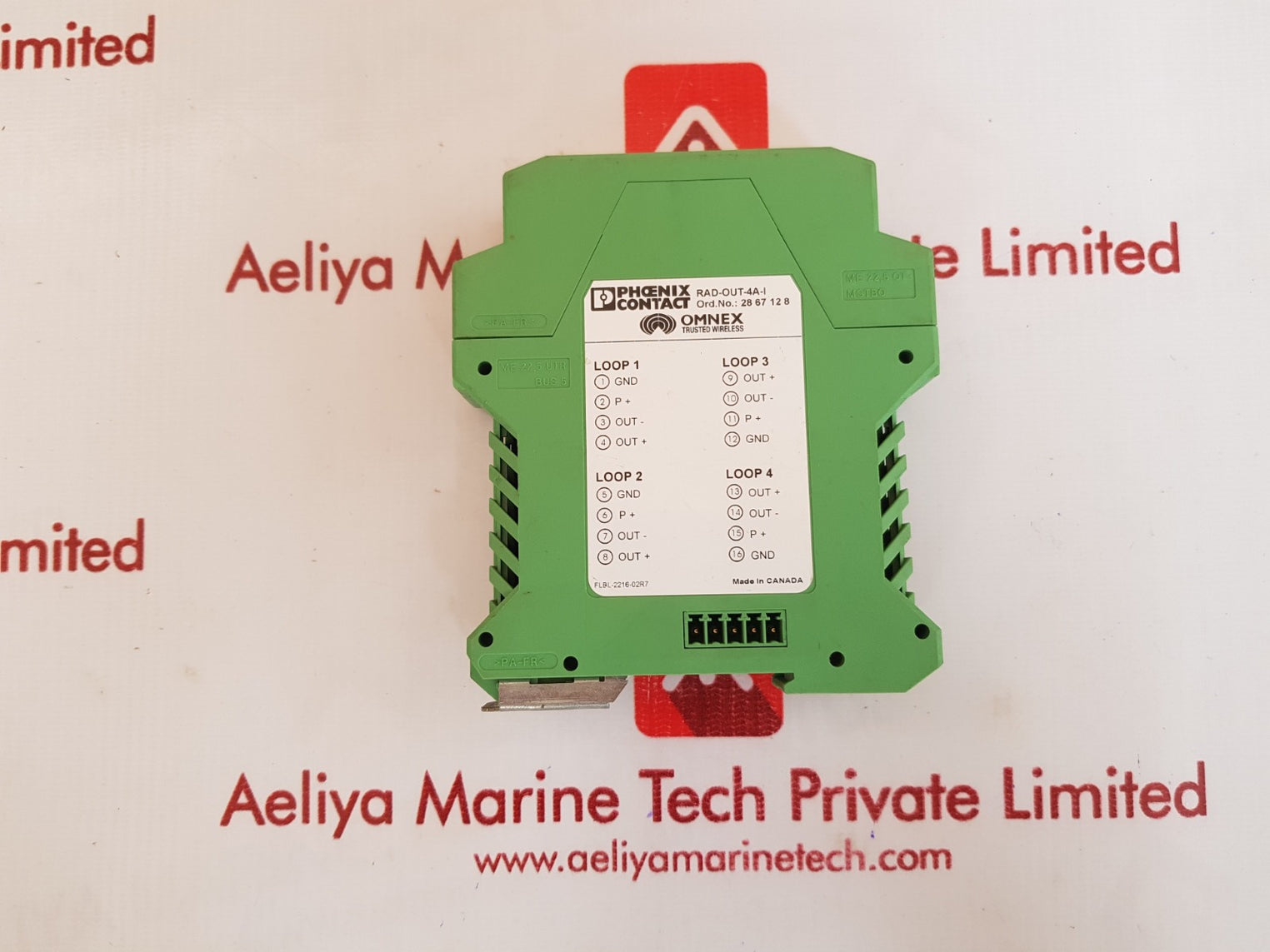 Phoenix contact rad-out-4a-i channel analog output extention module 