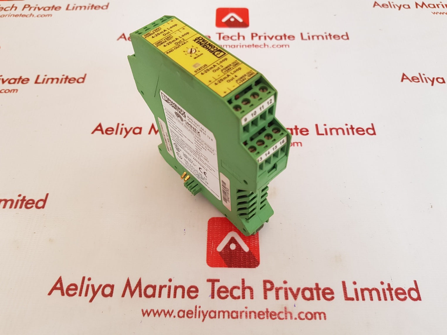 Phoenix contact rad-out-4a-i channel analog output extention module 