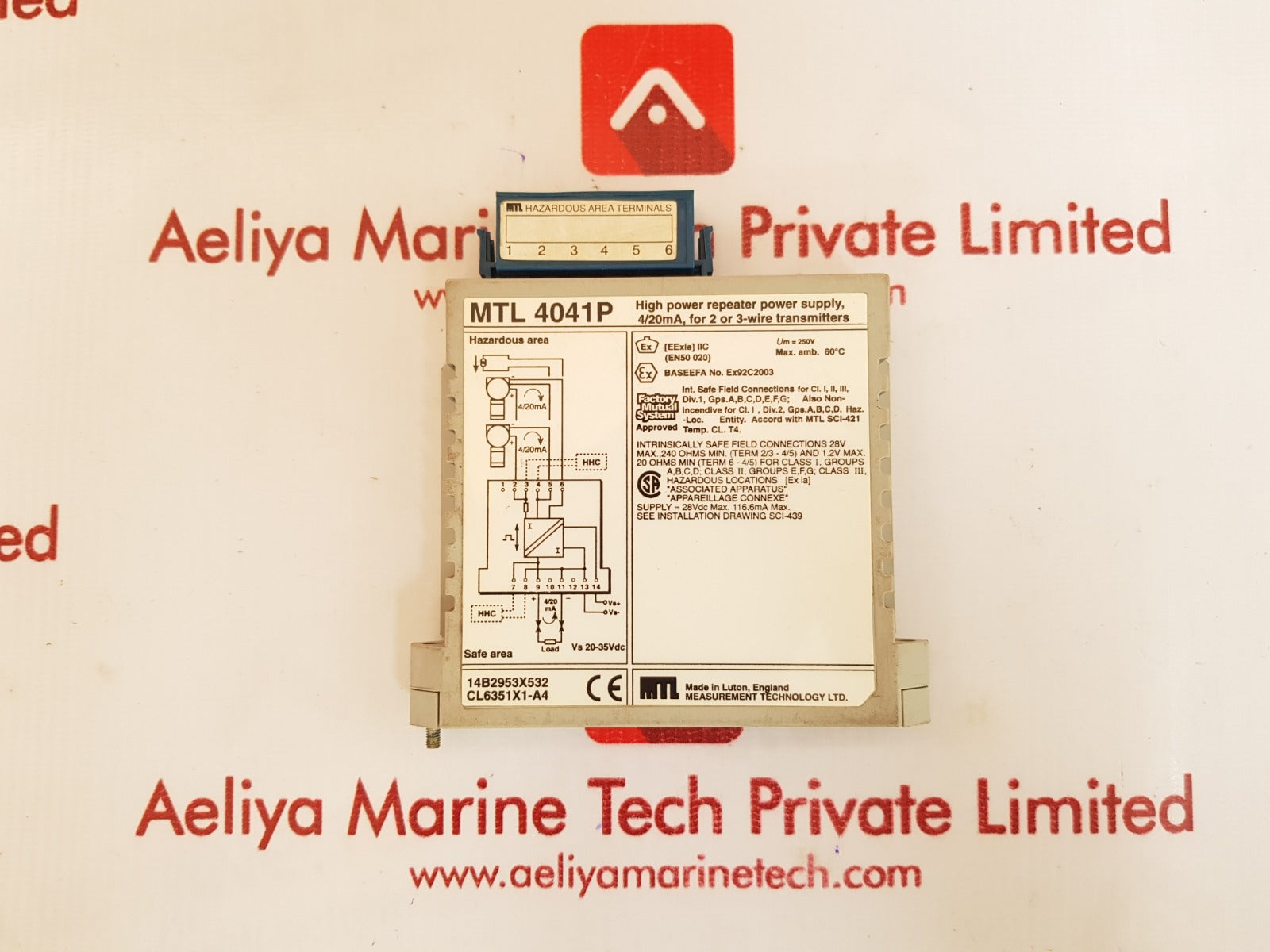 mtl 4041p repeater power supply 4/20ma for 2or3 wire transmitters