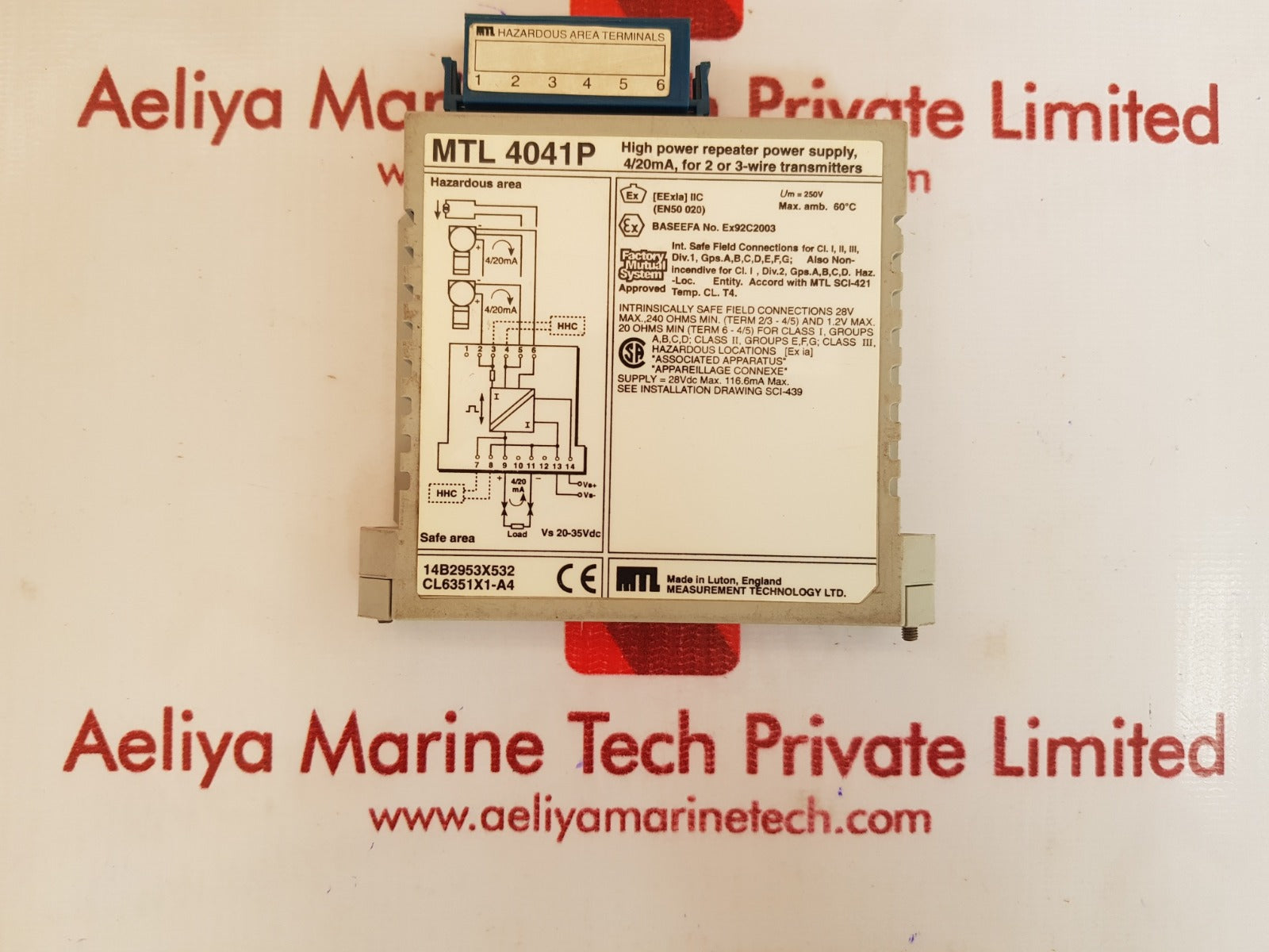 mtl 4041p repeater power supply 4/20ma for 2or3 wire transmitters