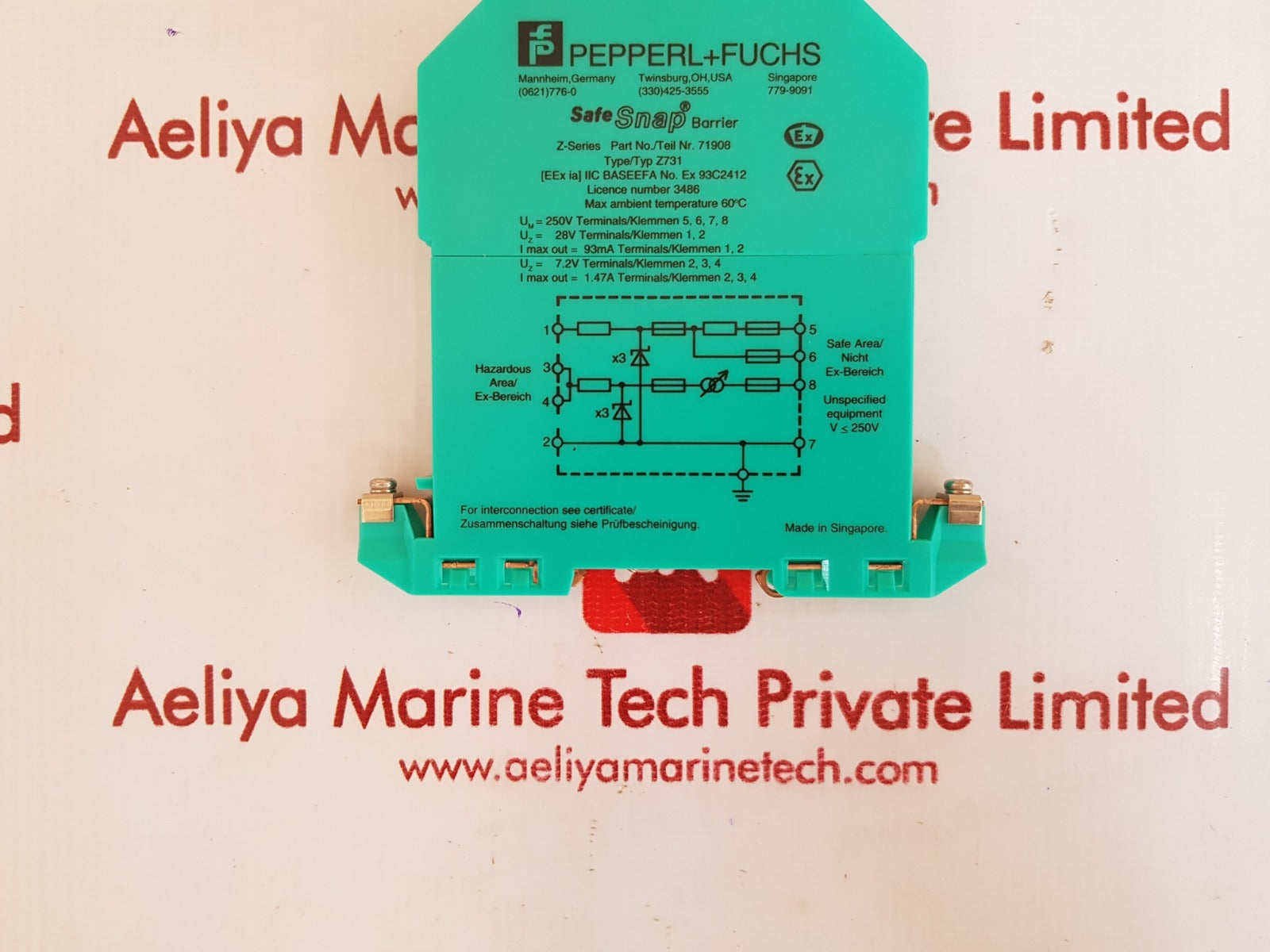 Pepperl+fuchs z731 safe snap barrier 71908