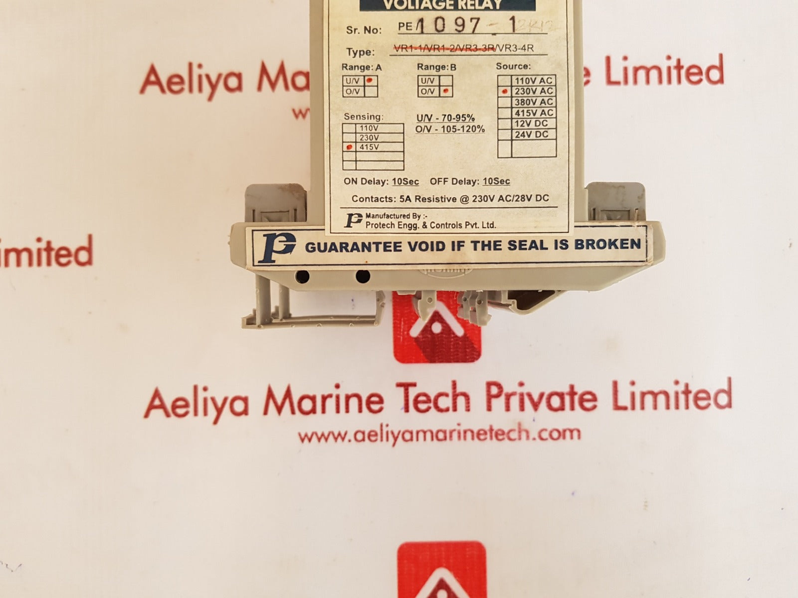Protech vr3-4r voltage relay
