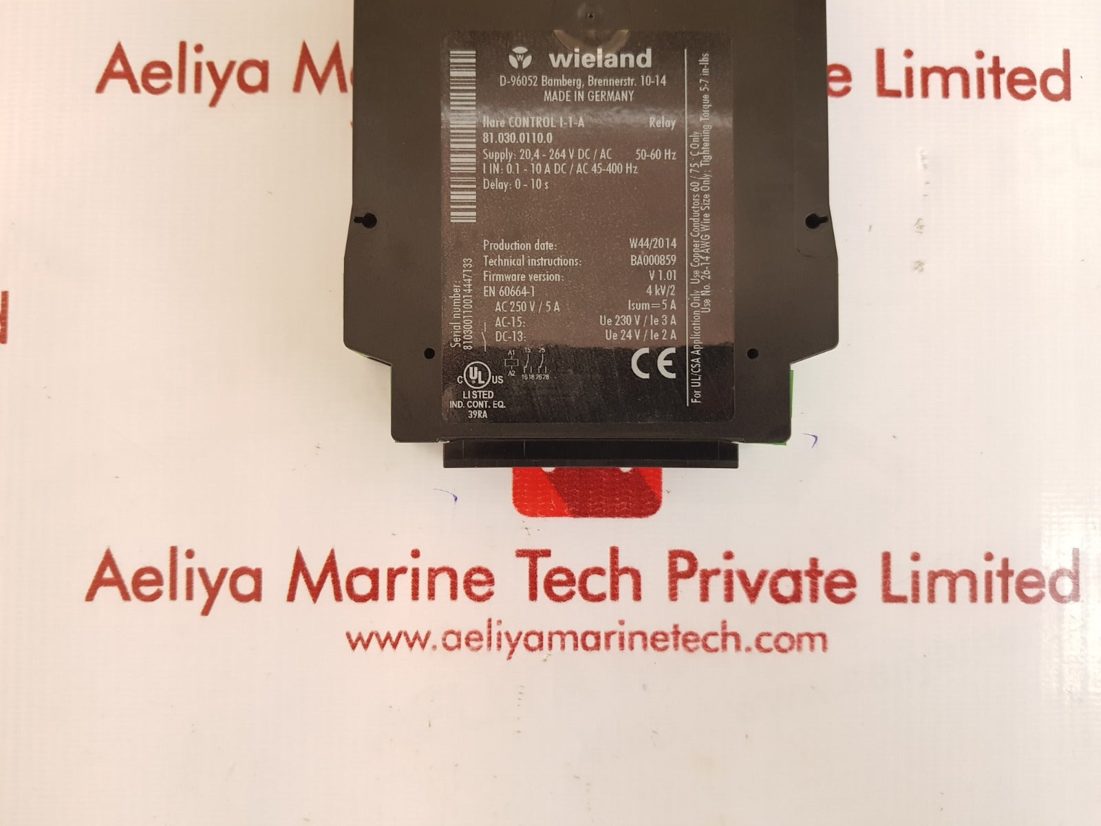 Wieland 81.030.0110.0 flare control i-1-a relay