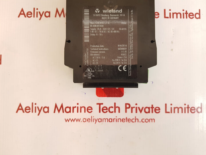 Wieland 81.030.0110.0 flare control i-1-a relay