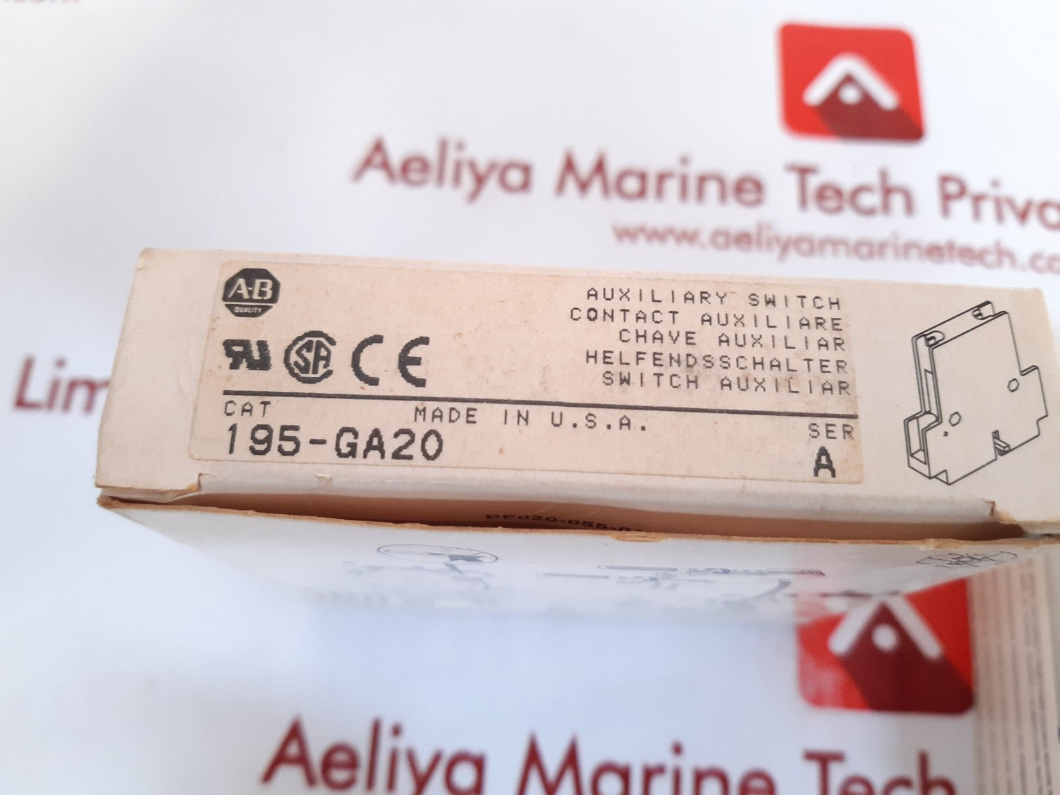 Allen-bradley 195-ga20 auxiliary contact switch ser a