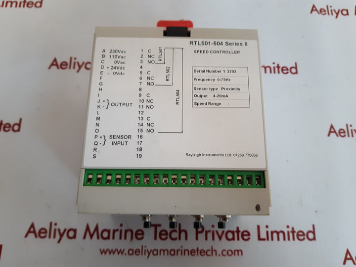 Rayleigh rtl 501-504 speed controller