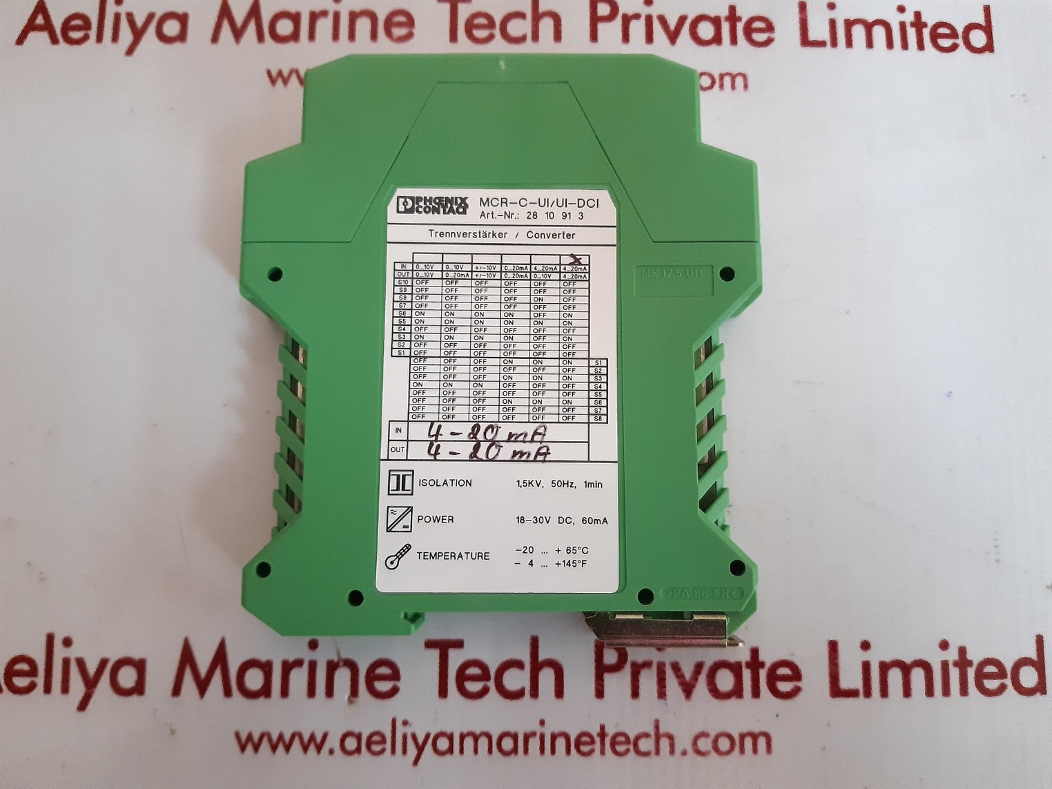 Phoenix  mcr-c-ui/ui-dci isolating amplifier