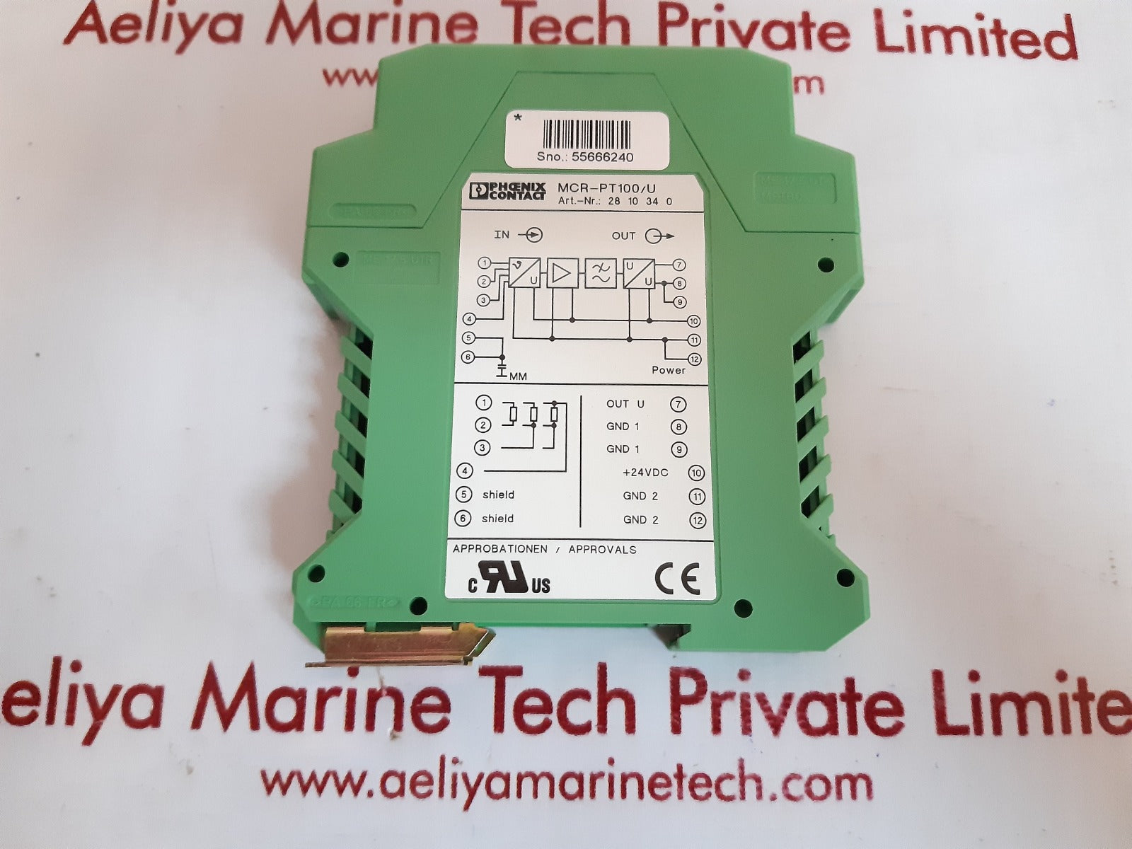 Phoenix contact mcr-pt100/u temperature measurement sensor module 2810340