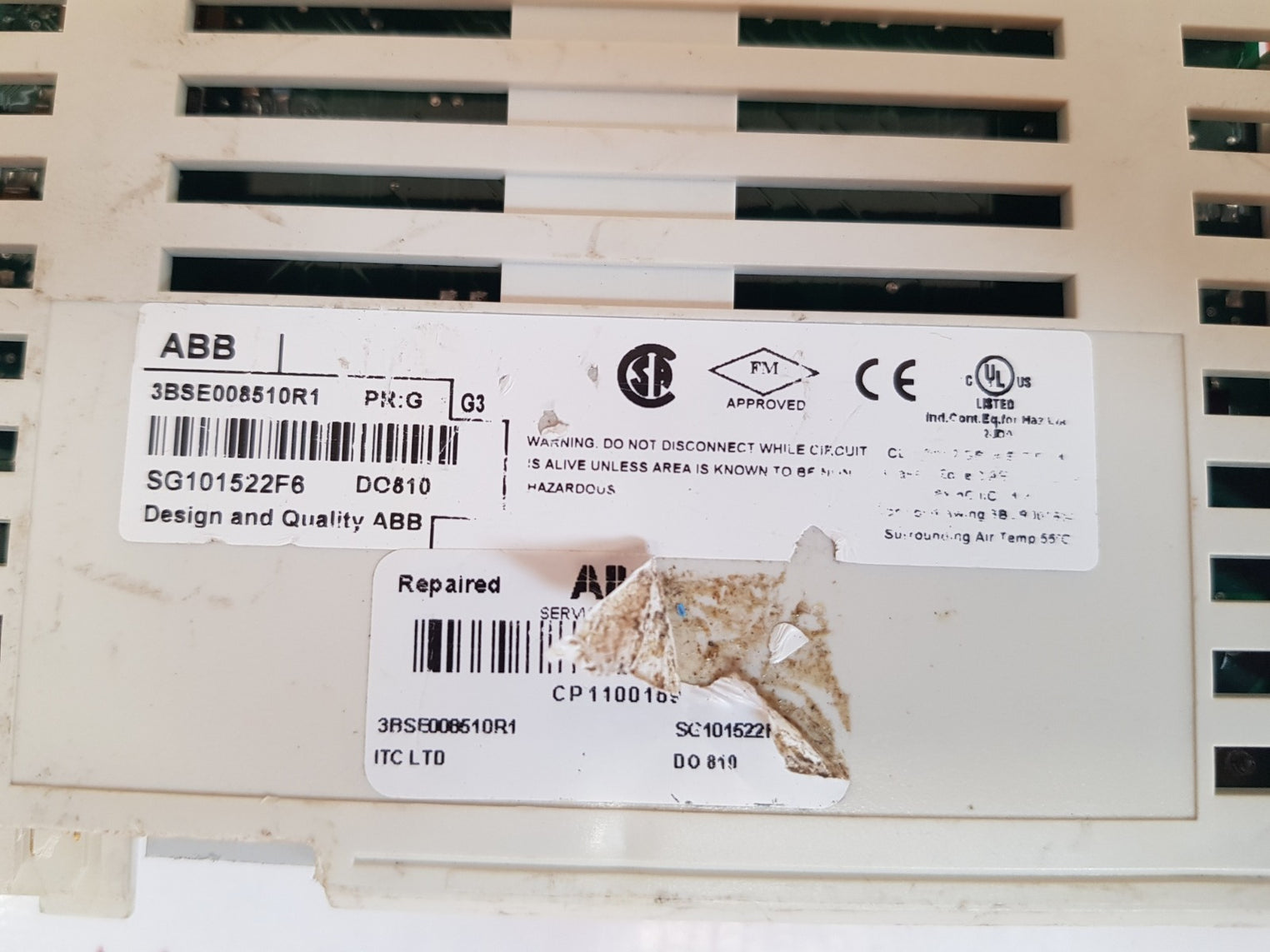 Abb do810 digital output module 3bse008510r1 pr:g for part