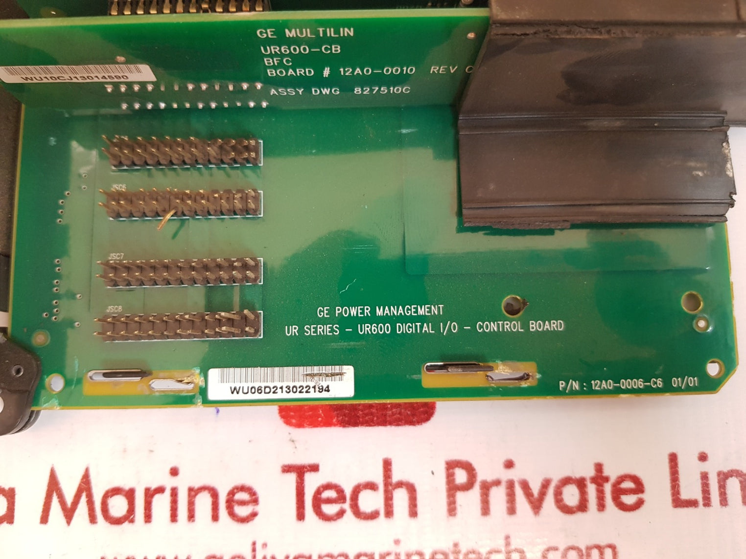 Ge multilin ur 6ch digital i/o control board 12a0-0006-c6 