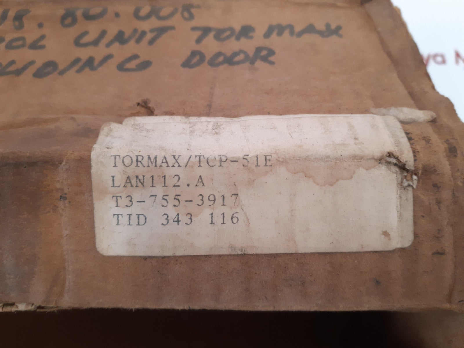 Tormax tcp-51 control unit kau0002 New