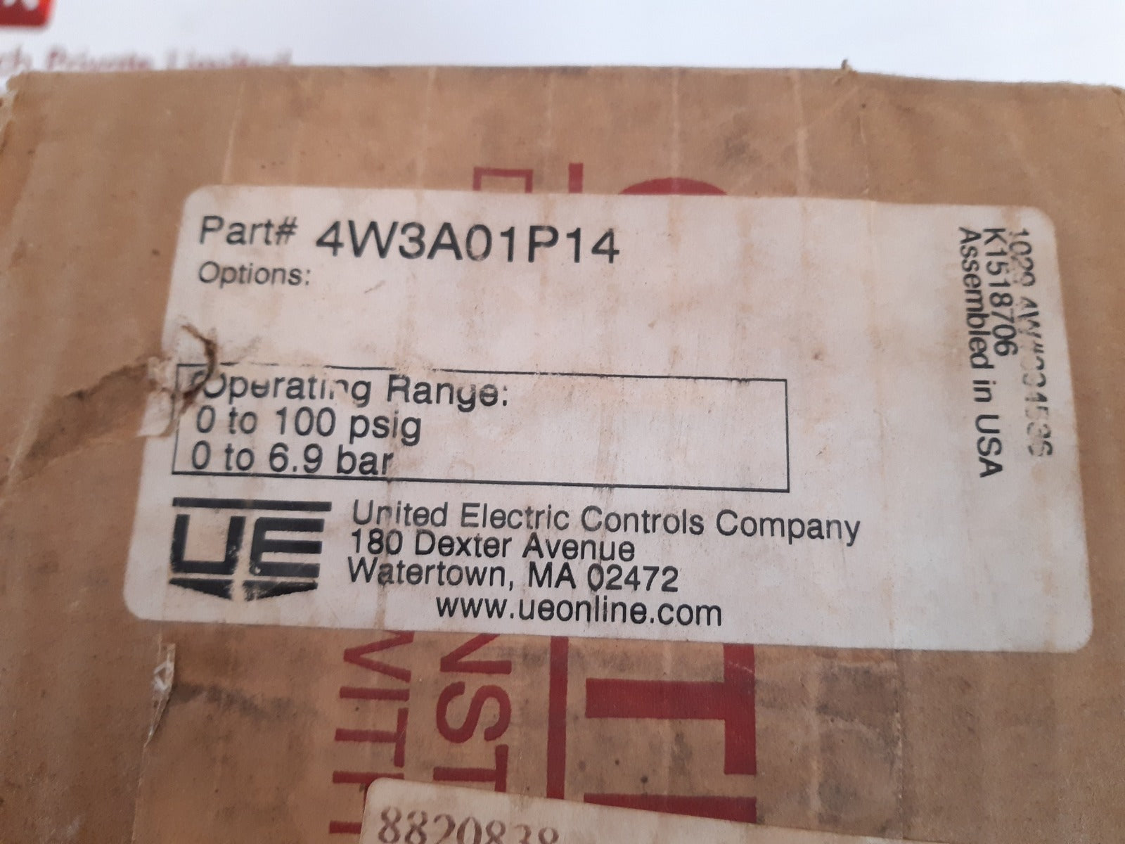 United electric 4w3a01p14 electronic switch
