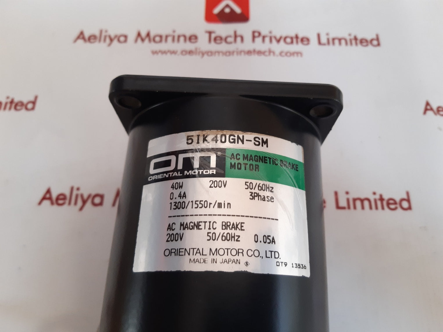 Oriental motor 5ik40gn-sm ac magnetic brake motor