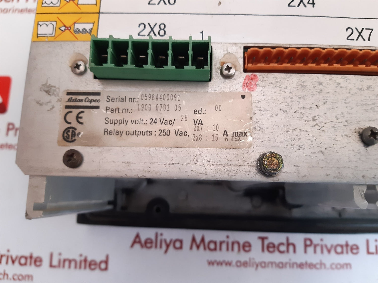 Atlas copco elektronikon  1900 0701 05 controller panel (Not working)