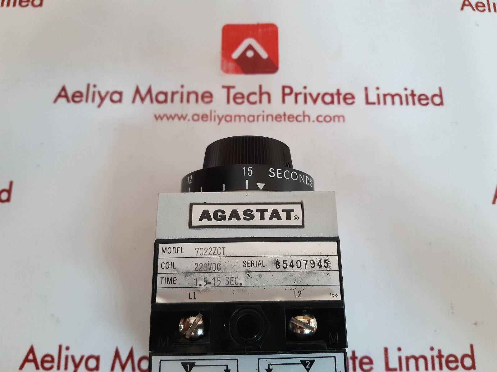 Agastat 7000 series 7022zct timing relay 1.5 to 15 seconds