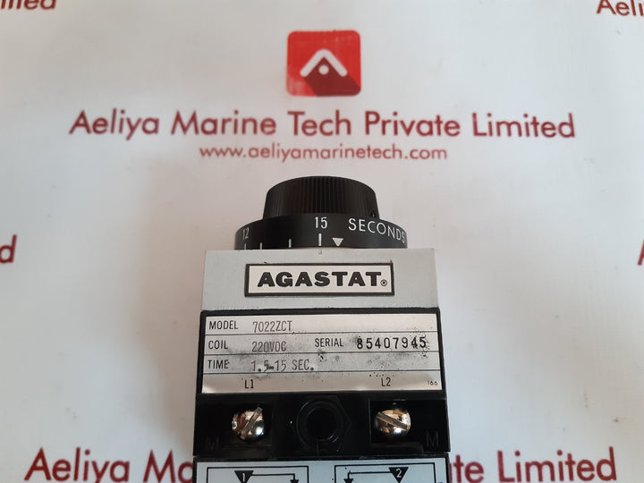 Agastat 7000 series 7022zct timing relay 1.5 to 15 seconds