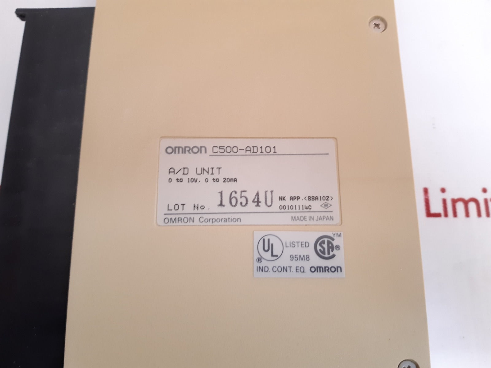 Omron c500-ad101 a/d unit 20ma