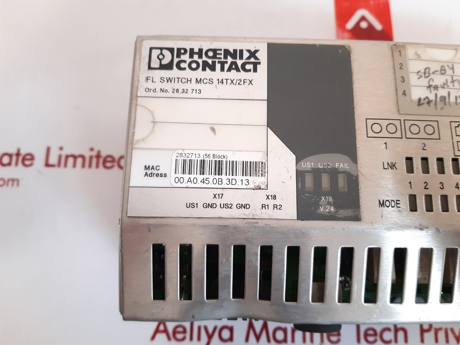 Phoenix contact fl switch mcs 14tx/2fx ethernet switch 2832713