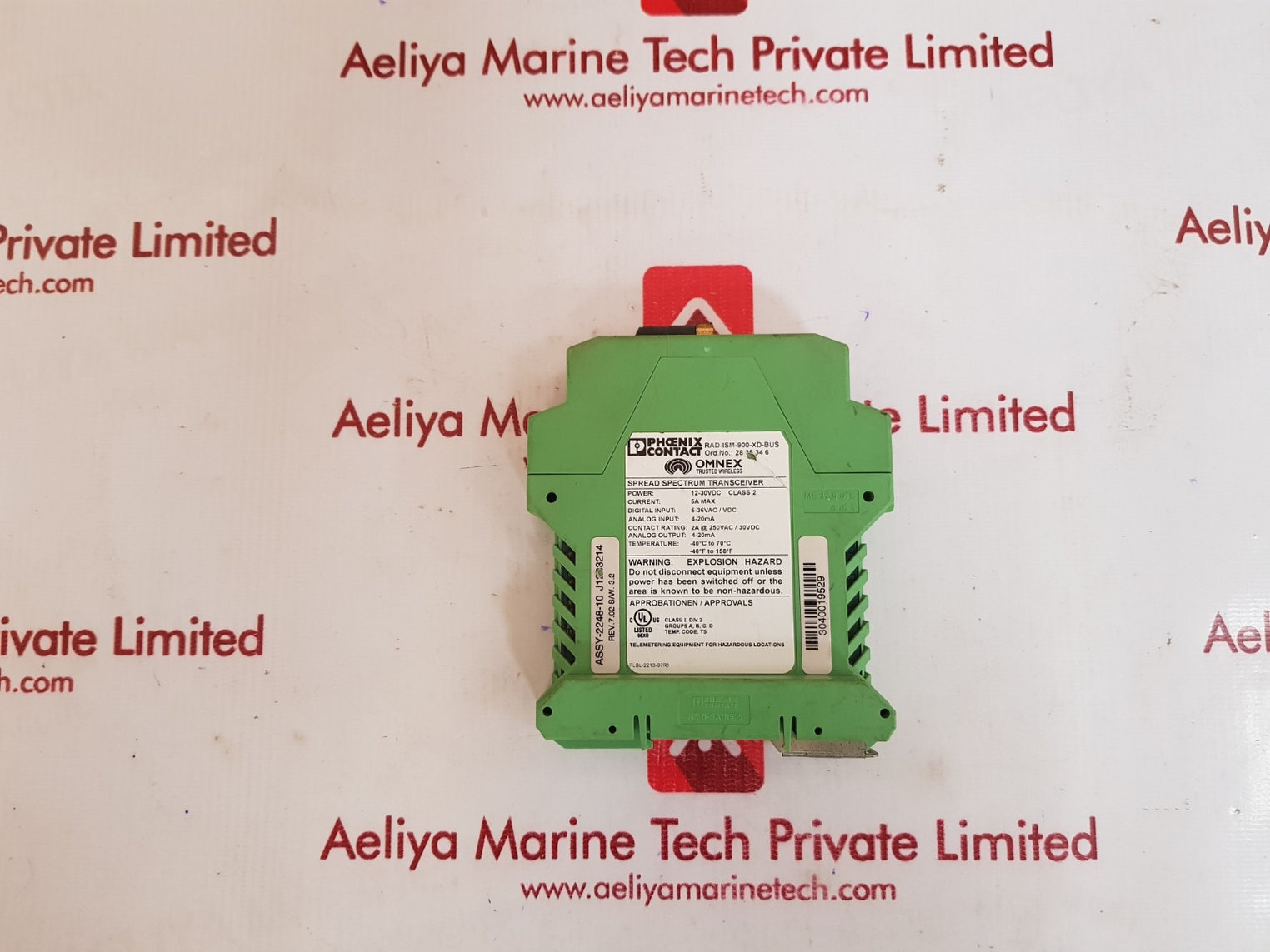 Phoenix contact rad-ism-900-xd-bus spread spectrum transceiver