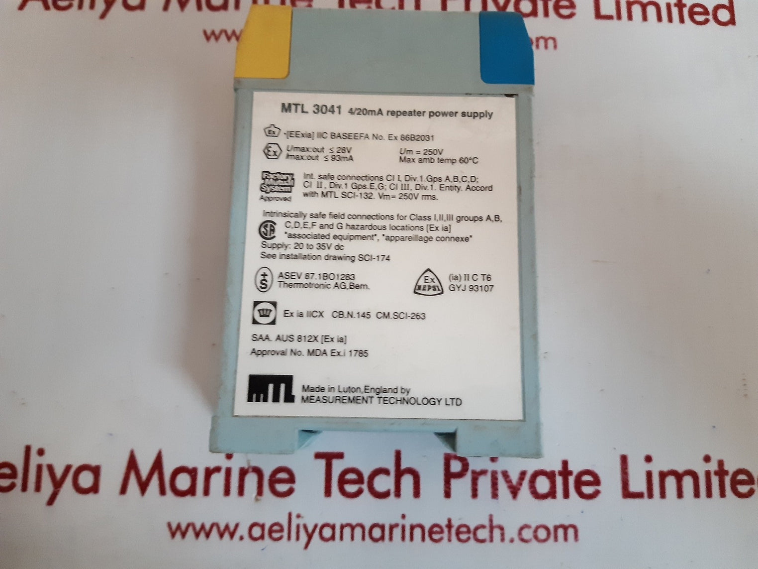 Measurement  mtl 3041 repeater power supply