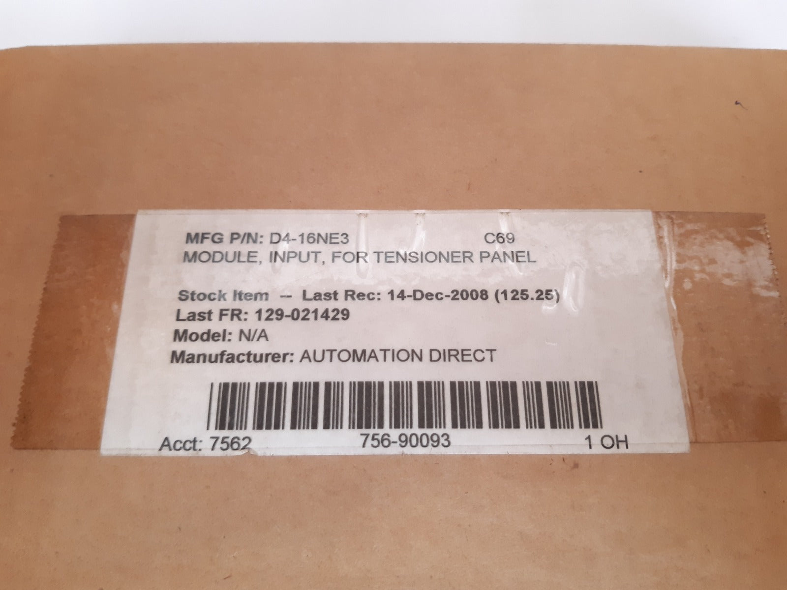 Automation direct d4-16ne3 input module