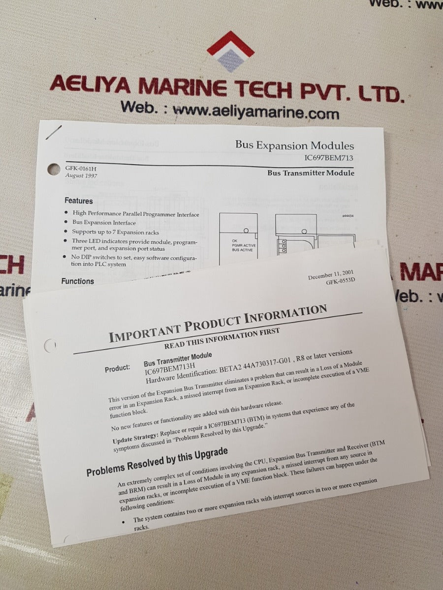 Ge fanuc ic697bem713j bus expansion transmitter module