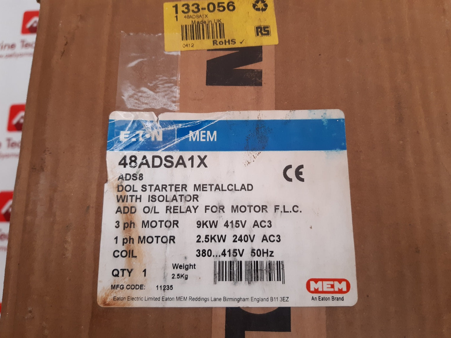 Eaton mem 48adsa1x dol starter metalclad