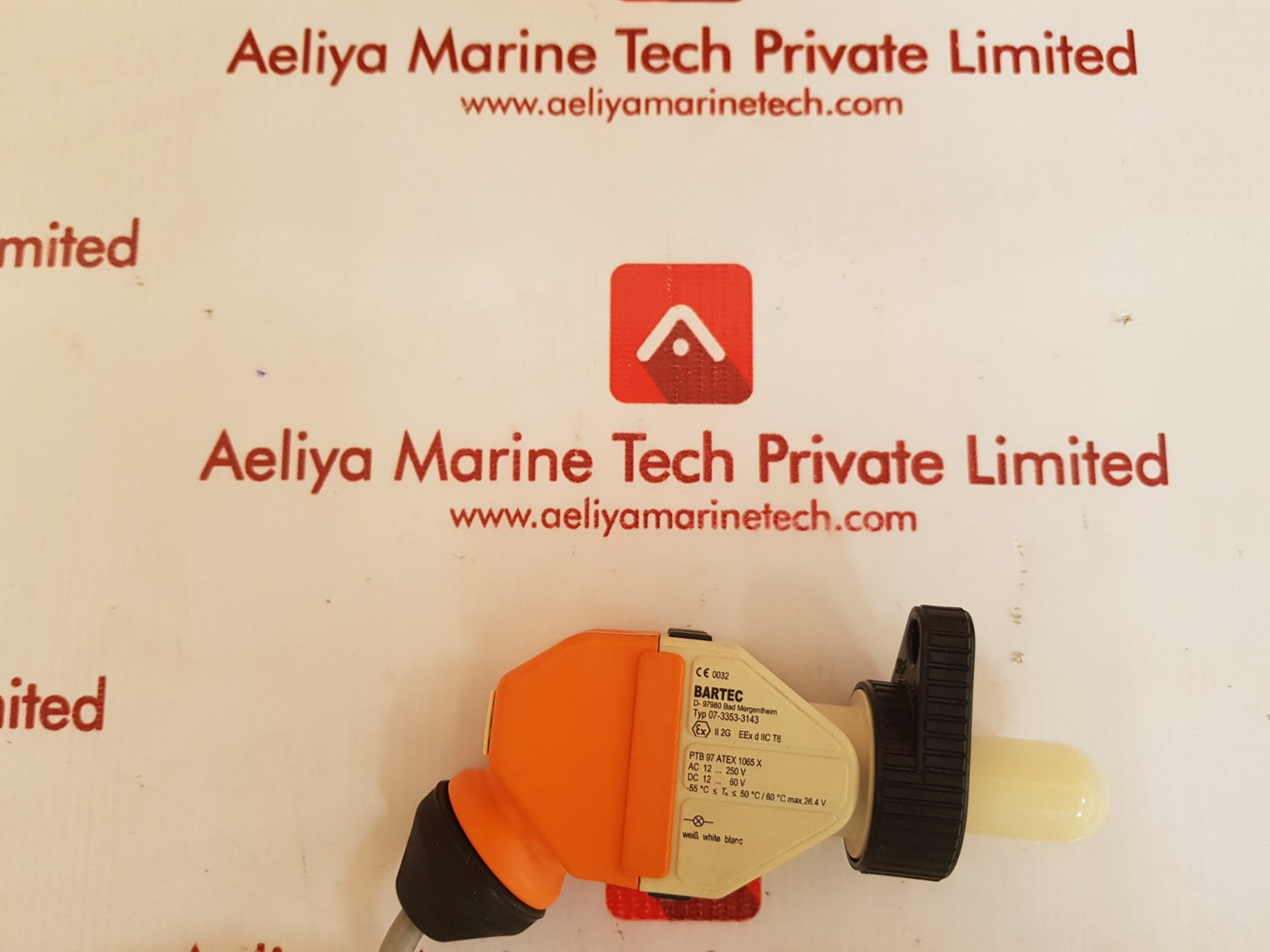 Bartec 07-3353-3143 white lamp module with connection cable