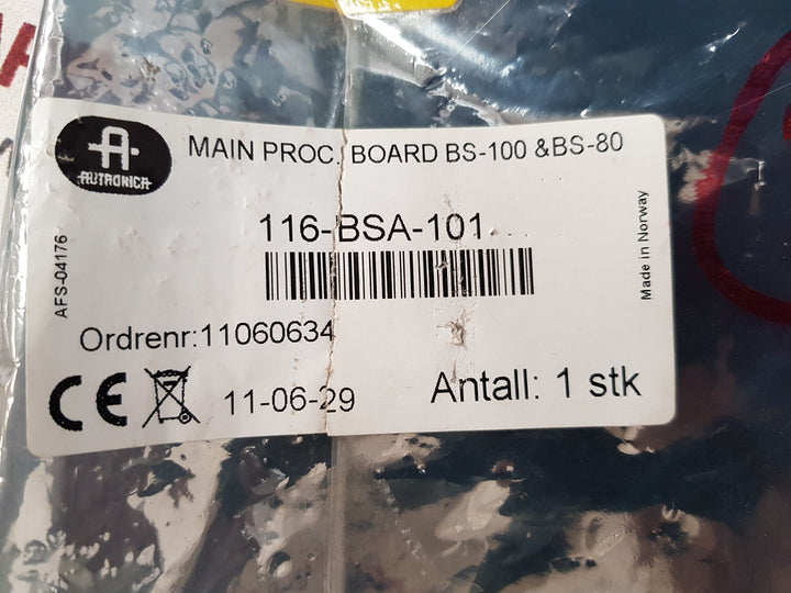 Autronica bsa-101 processor board 7212-142.0008