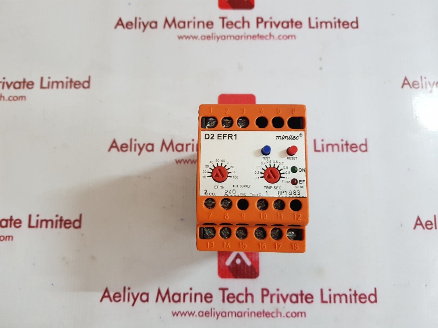 Minilec d2efr1 earth fault relay