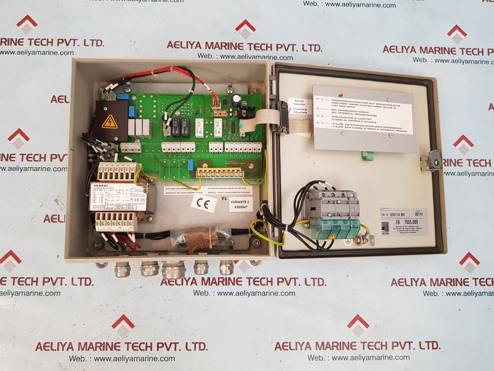 Boll & kirch 2100 bfilter control panel 6262114/002