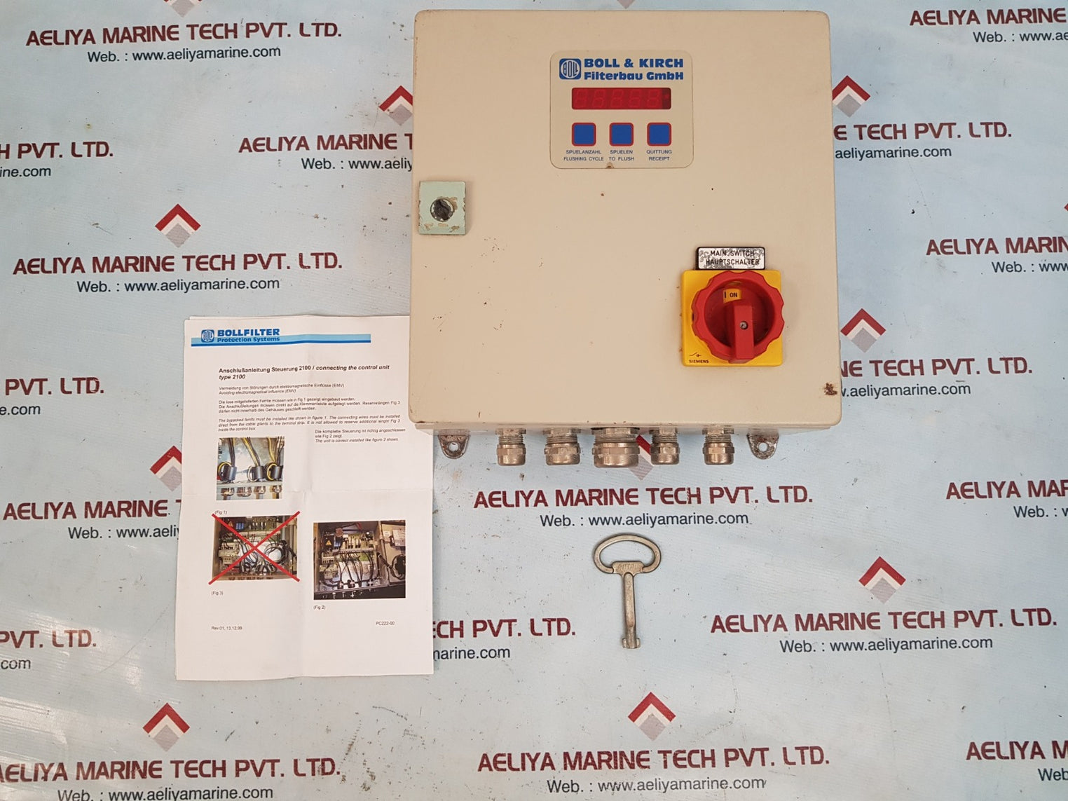 Boll & kirch 2100 bfilter control panel 6262114/002