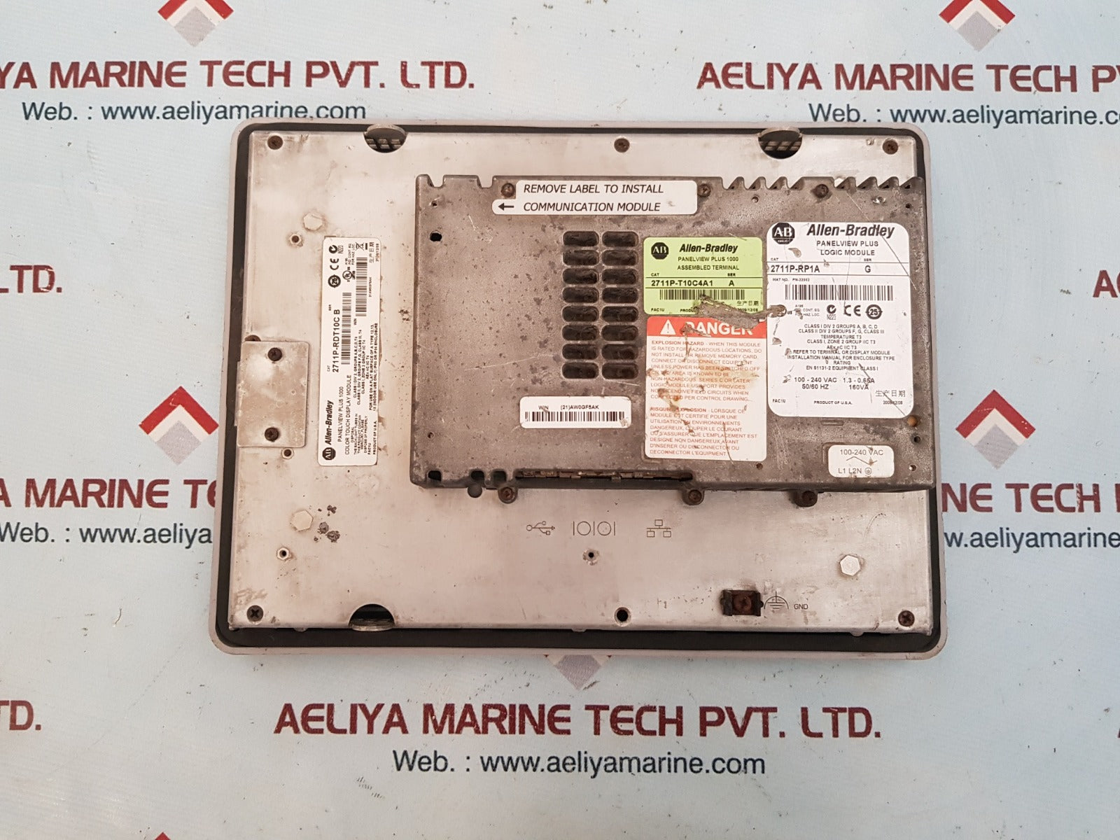 Allen-bradley panel view plus 1000 2711p-rdt10c color touch display module ser b 