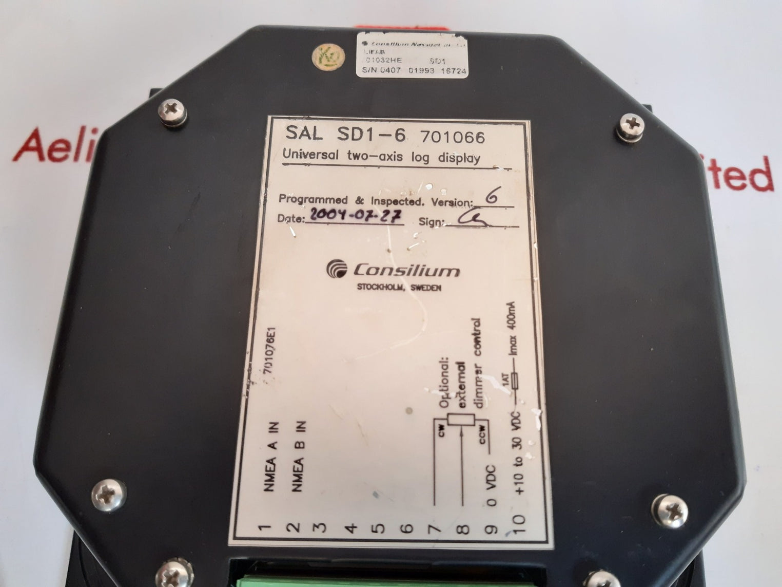 Consilium sal sd1-6 701066 universal two-axis log display