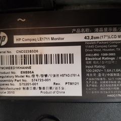 Hp le1711 17" lcd monitor