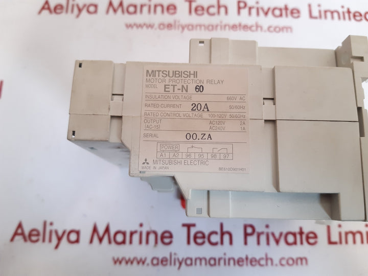 Mitsubishi electric et-n60 motor protection relay