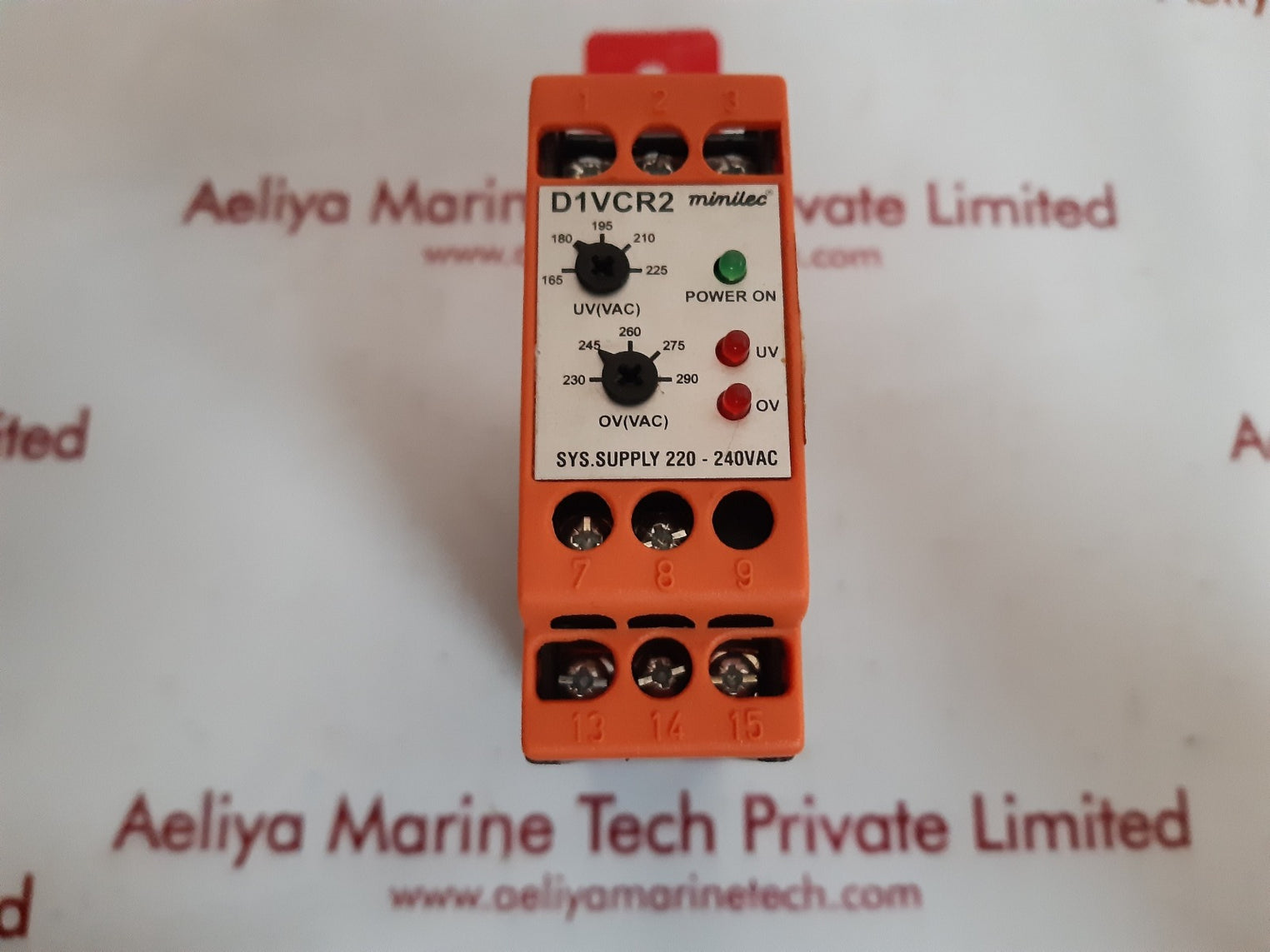 Minilec d1vcr2 over voltage relay