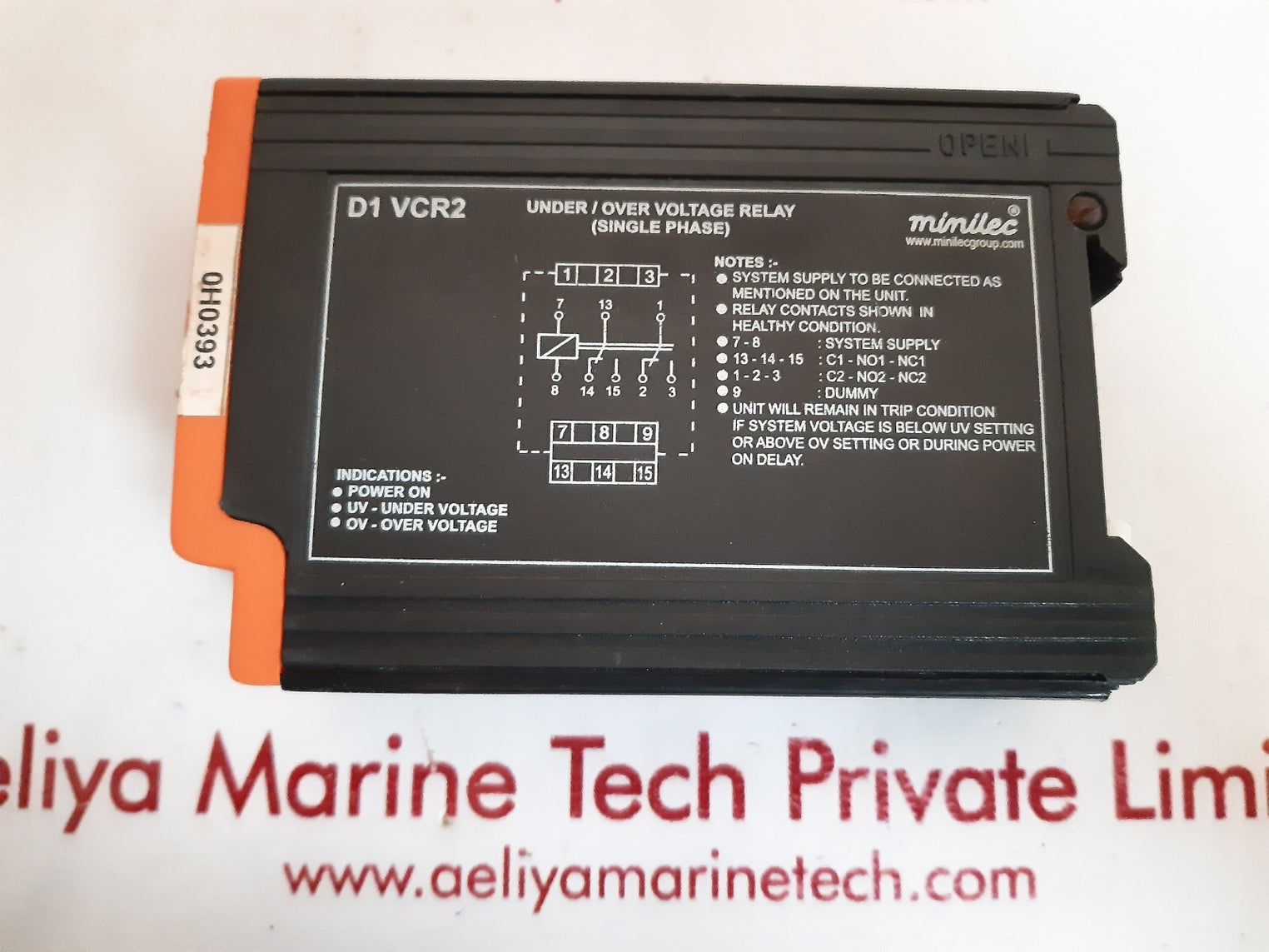 Minilec d1vcr2 over voltage relay