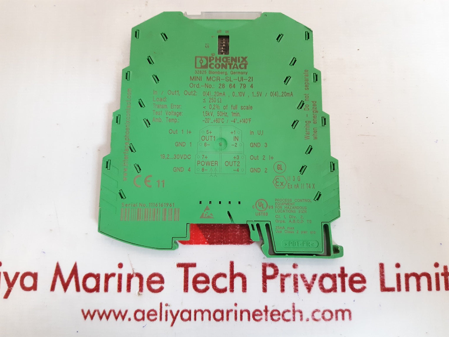 Phoenix contact mini mcr-sl-ui-2i transmitter 2864794