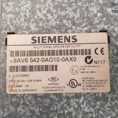 Siemens 6av6 542-0ag10-0ax0 mp270b simatic multi panel